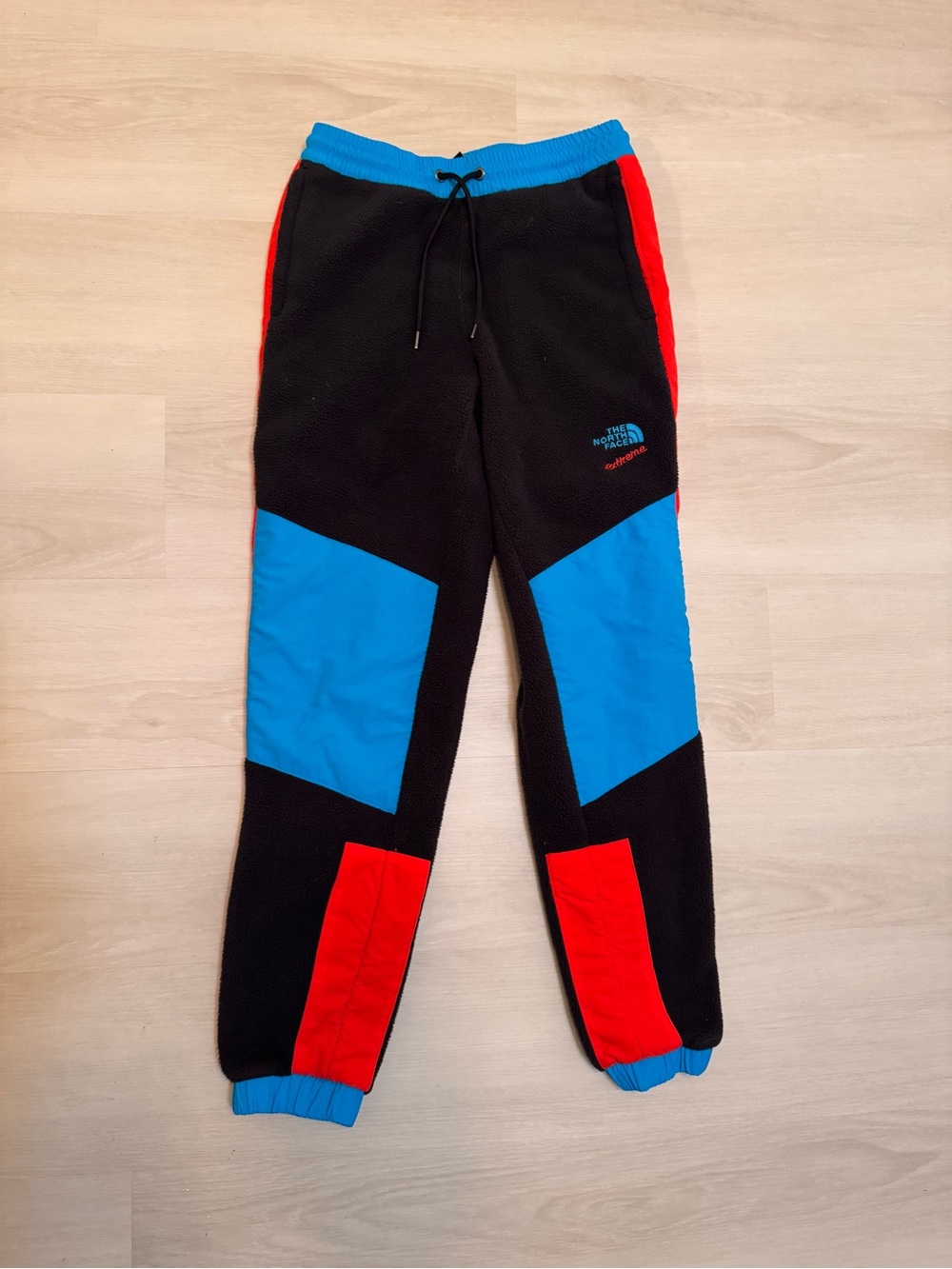 The North Face Black, Blue & Red Colorblock Fleece Joggers